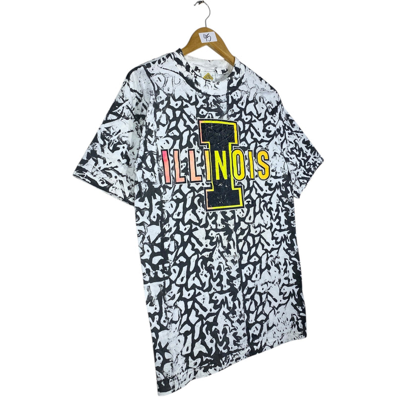 Vintage Illinois Allover Print T-Shirt