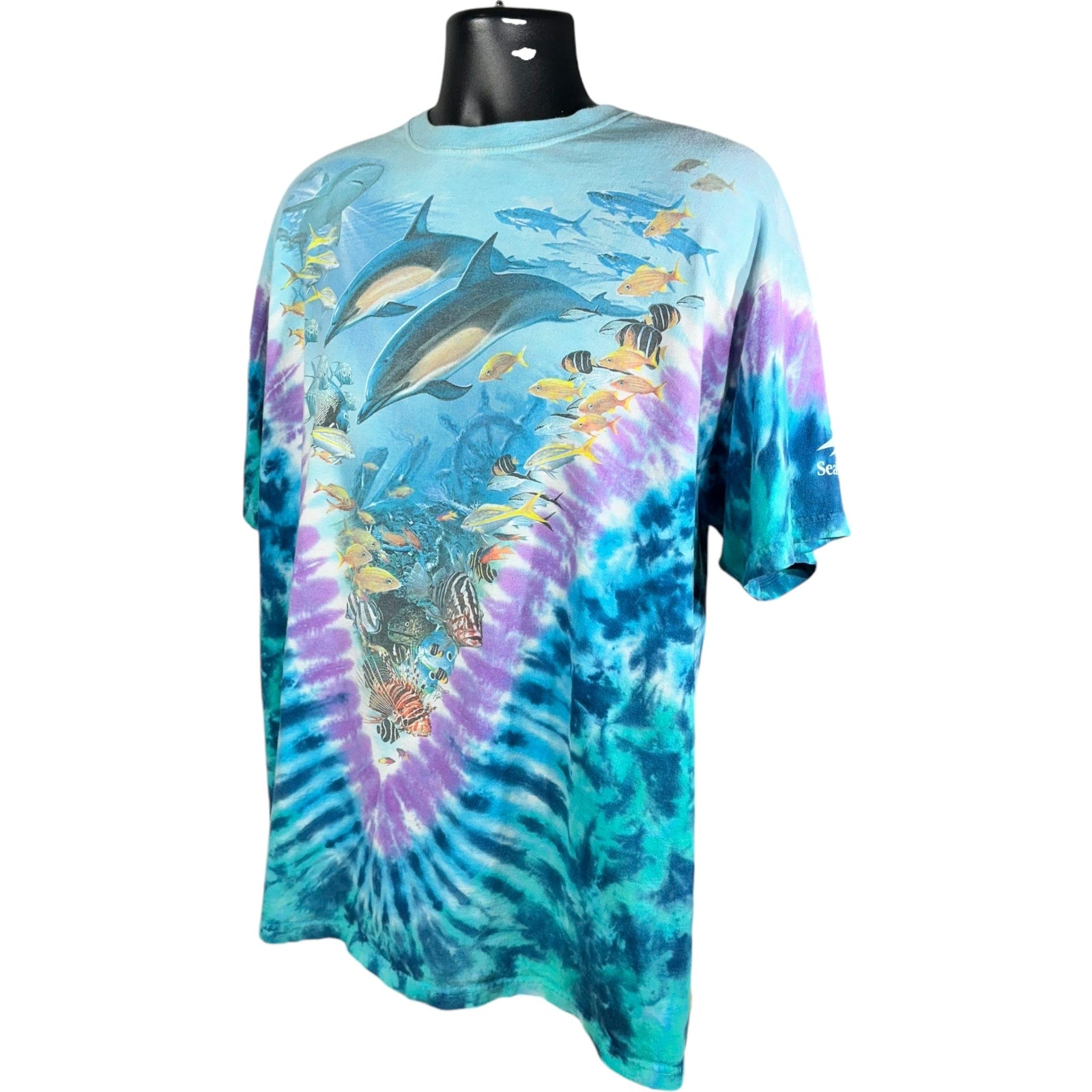 Vintage Ocean Life Tie Dye Nature Tee