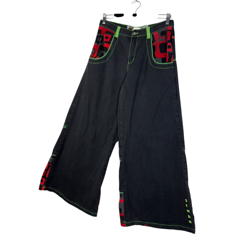 Vintage Stuka Wide Leg Baggy Printed Pants