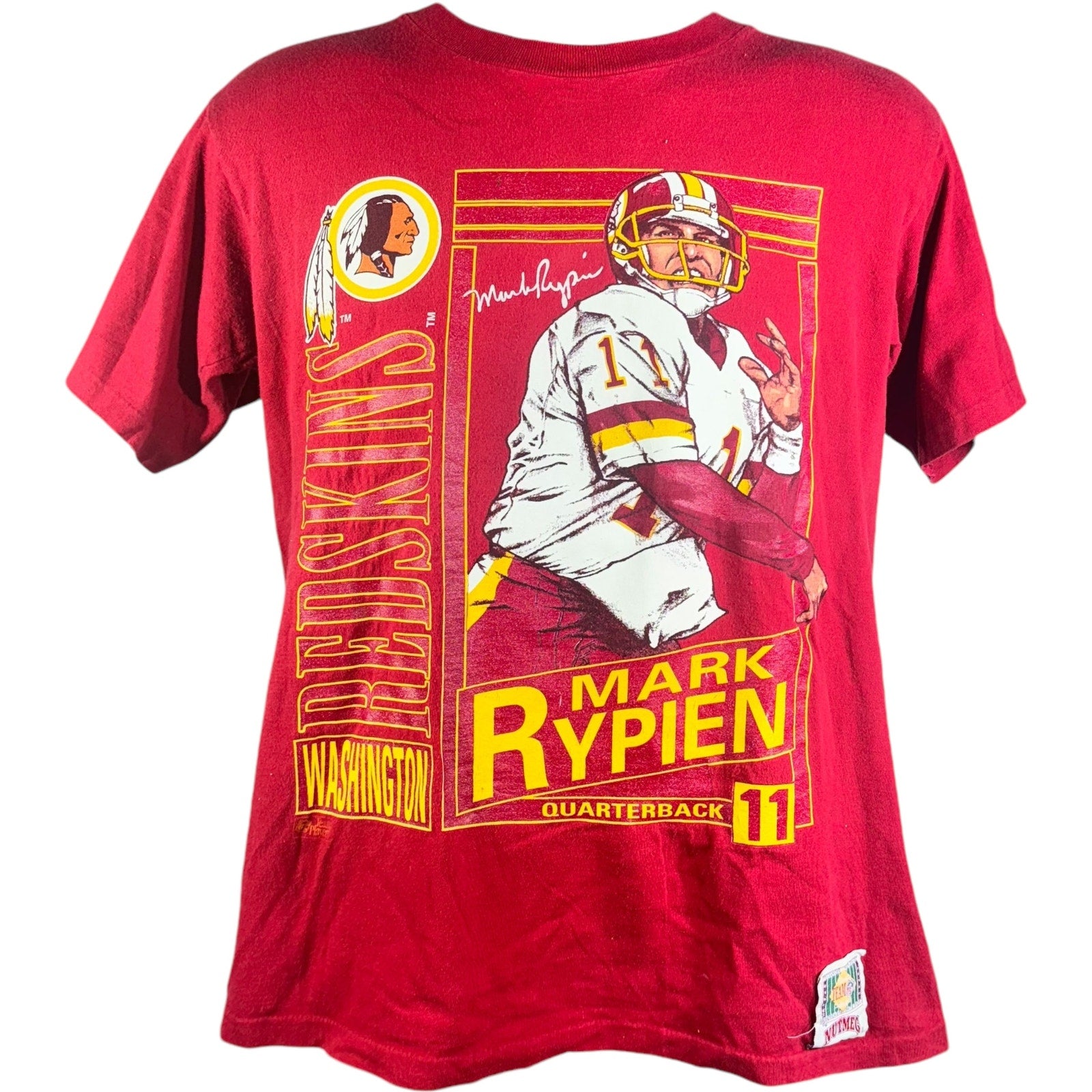 Vintage Mark Rypien Washington Redskins Nutmeg Tee