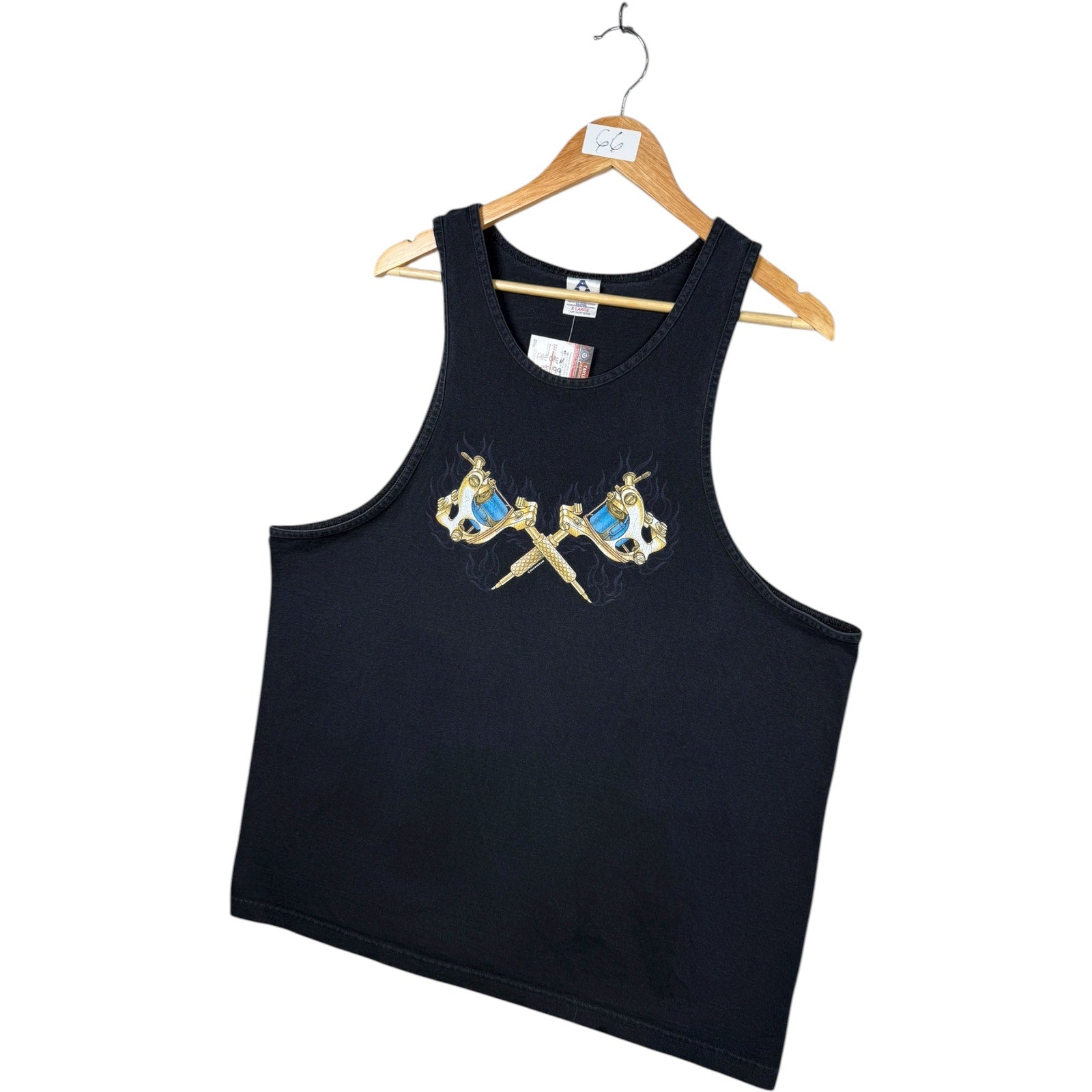 Vintage Crossed Battle Axes Flames Tank Top