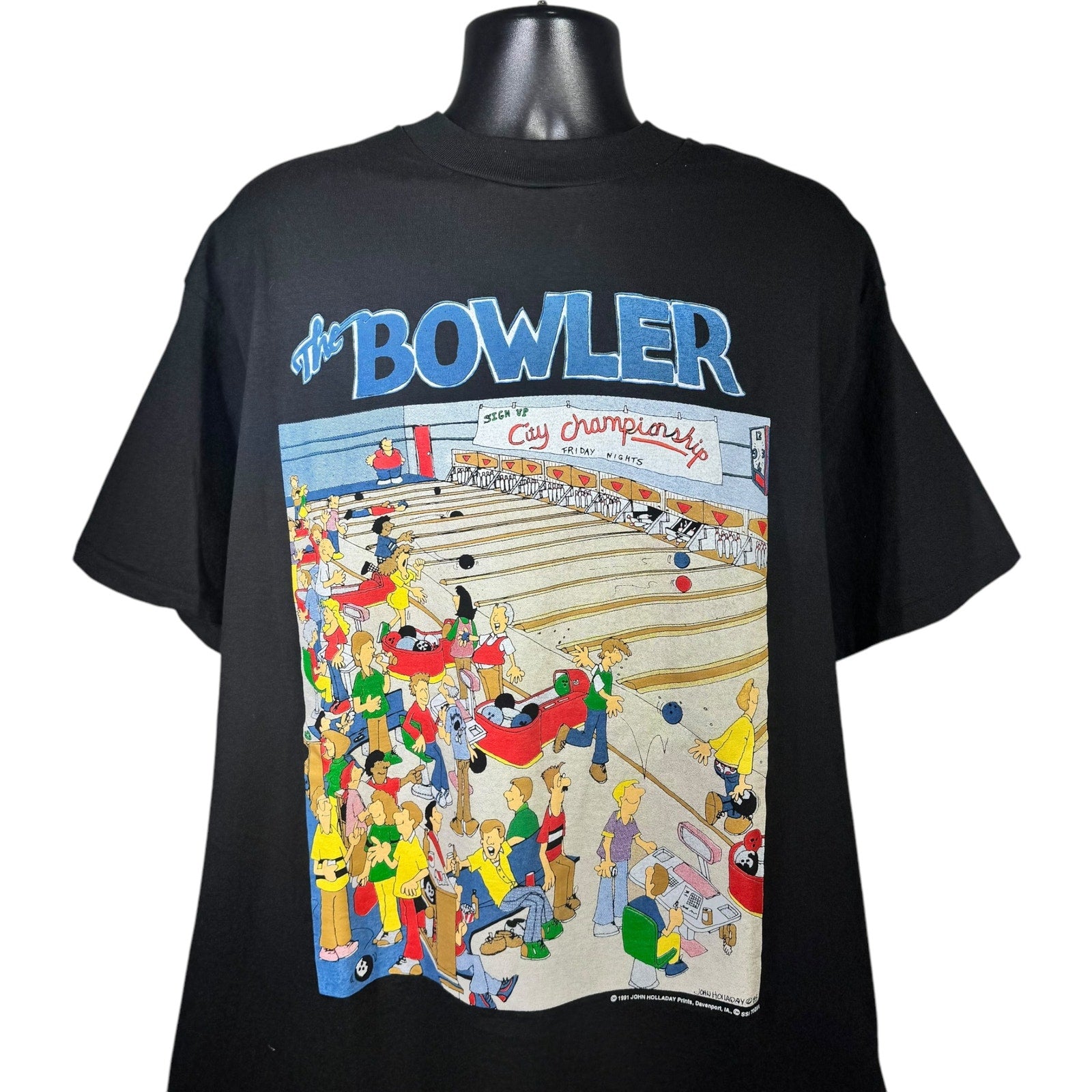 Vintage "The Bowler" Art Tee 1991