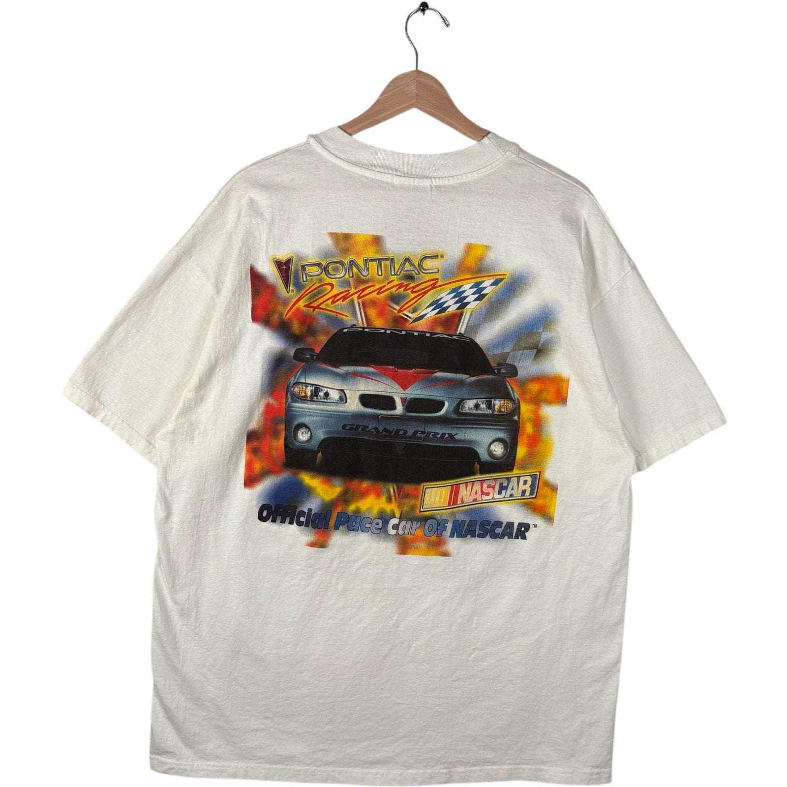 Vintage Pontiac Grand Prix Racing Double Sided NASCAR Tee