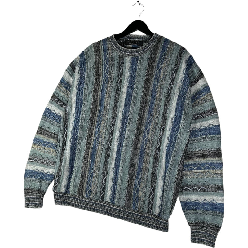 Vintage Protege Collection 3D Knit Striped Sweater