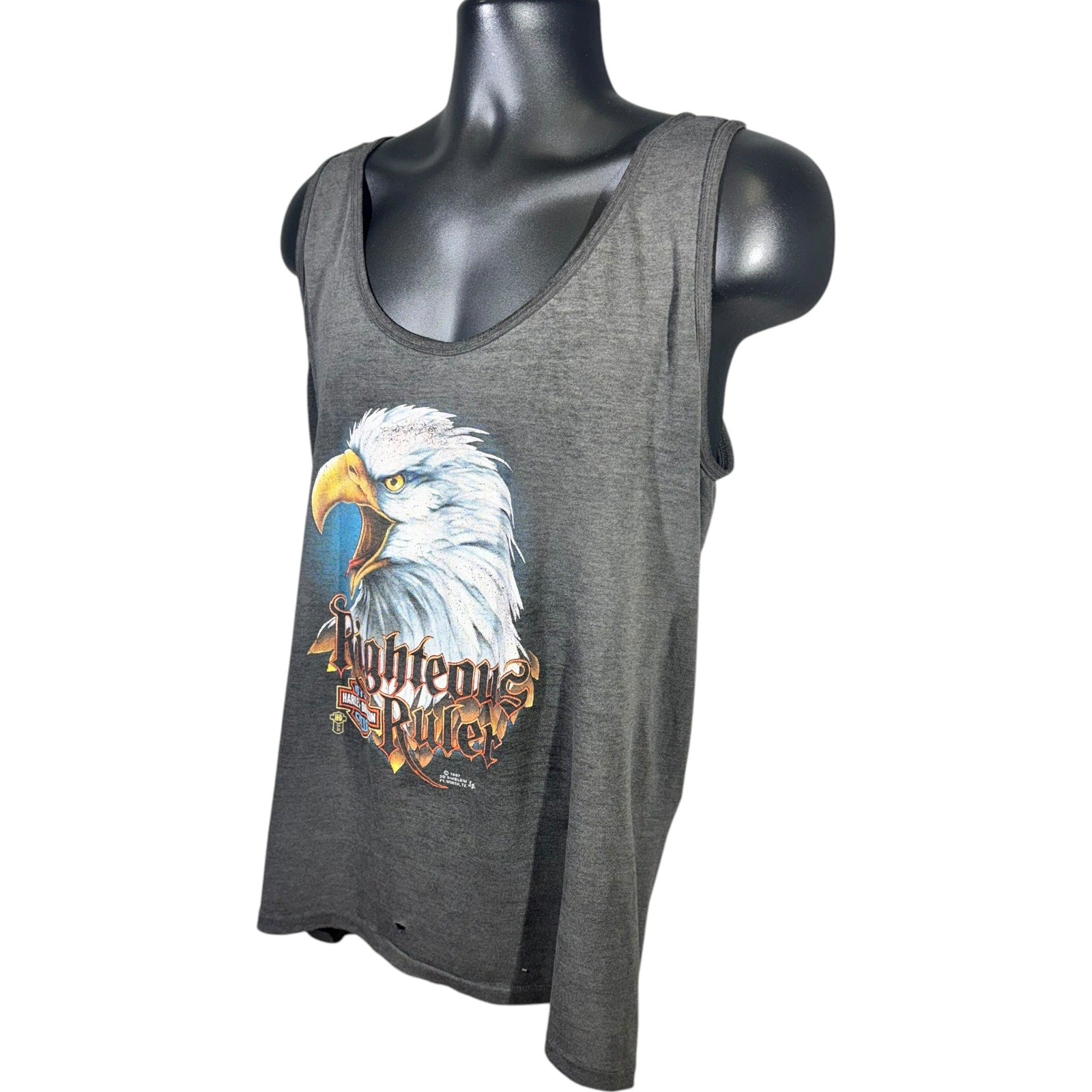 Vintage Harley Davidson "Righteous Rider" Tank Top 1987