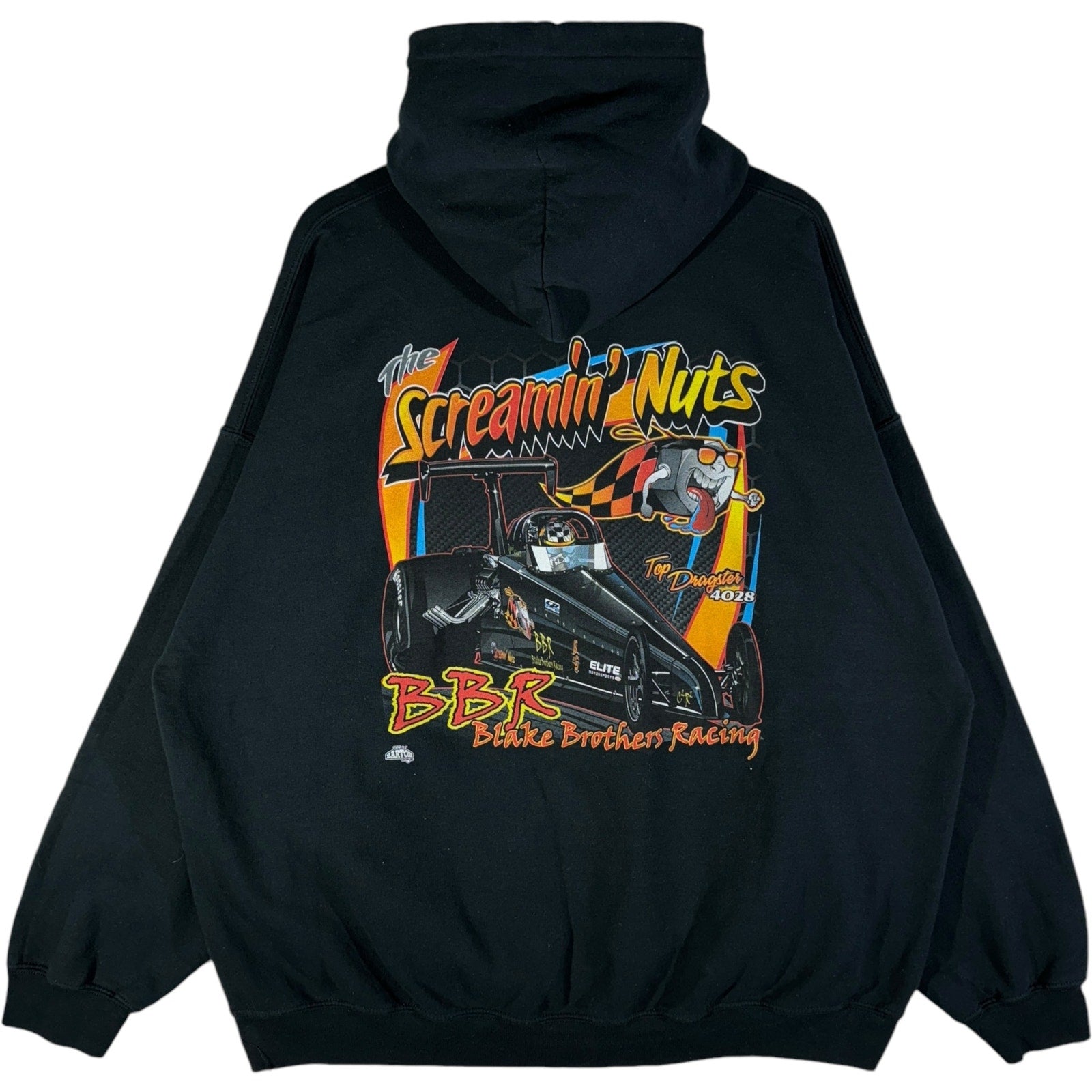 Vintage BBR The Screamin Nuts Drag Racing Hoodie