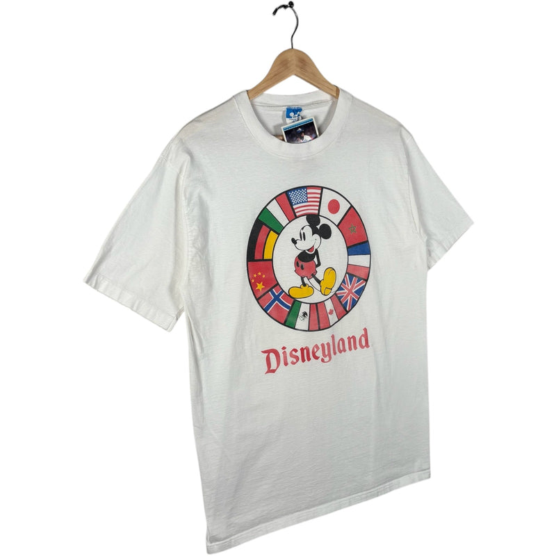 Vintage Disneyland Flags Of The World Mickey Mouse Tee