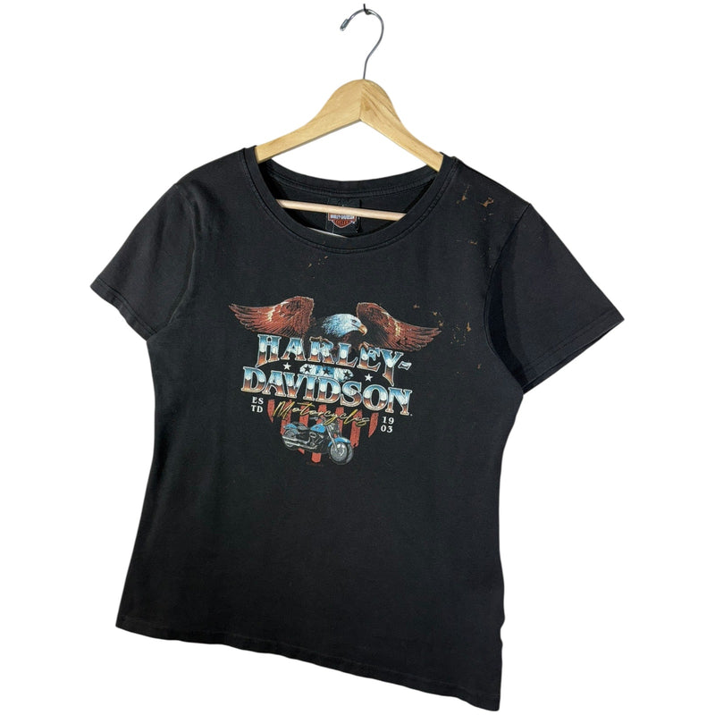 Vintage Harley-Davidson Eagle American Flag T-Shirt