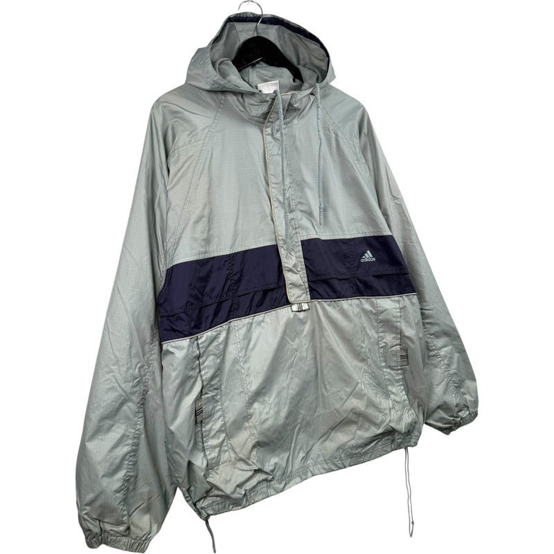 Vintage Adidas Windbreaker Half-zip front Hooded Jacket