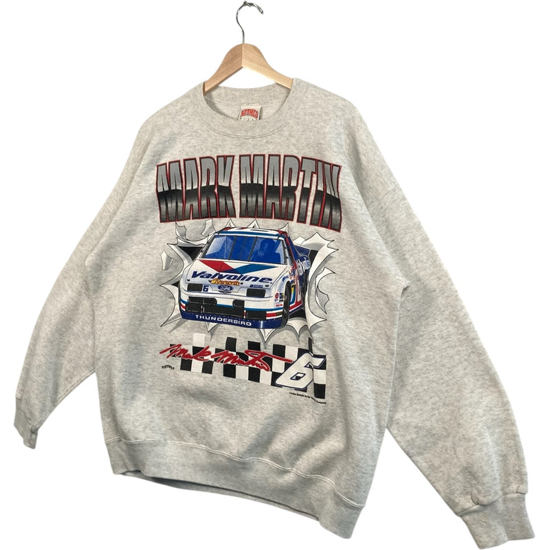 Vintage Nutmeg Mark Martin #6 Race Car NASCAR Crewneck