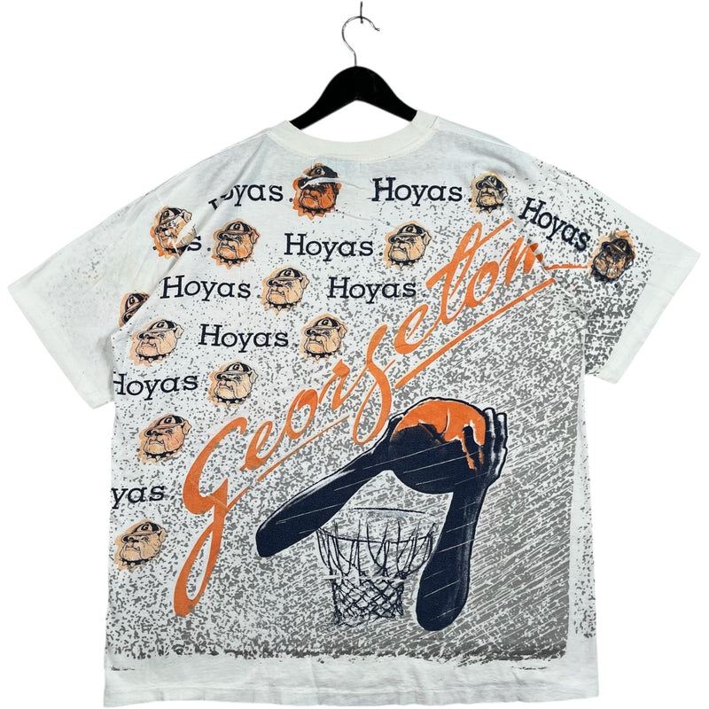 Vintage Georgetown University Hoyas Basketball AOP Tee