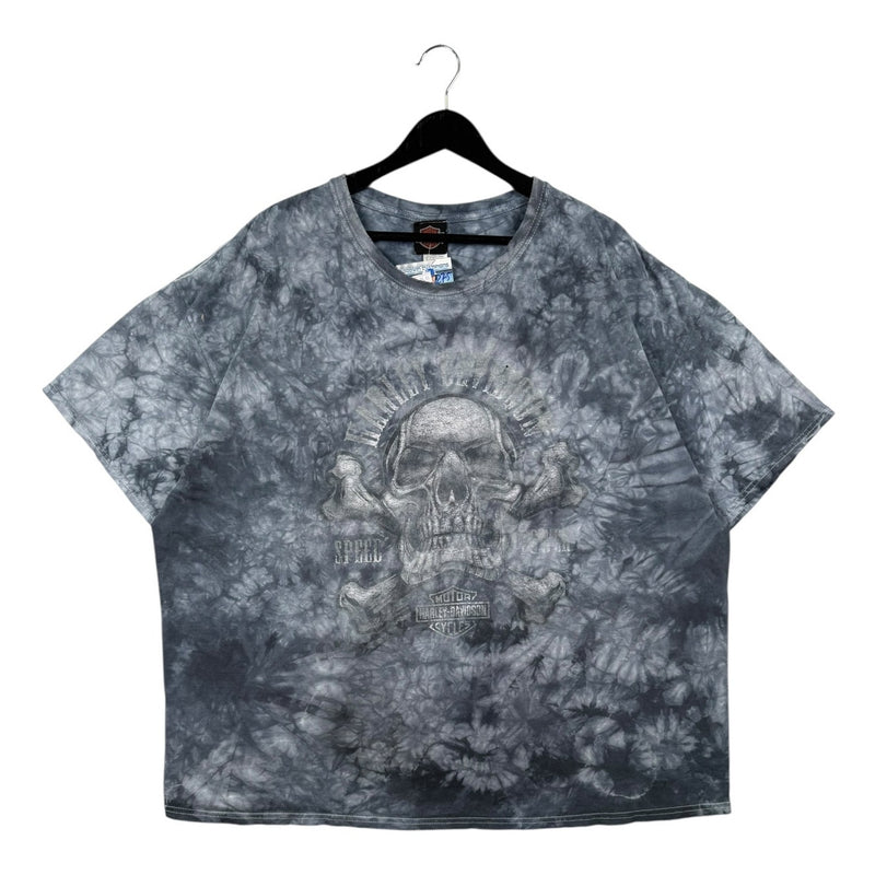 Vintage Harley Davidson Las Vegas Skull Tie-Dye Graphic T-Shirt