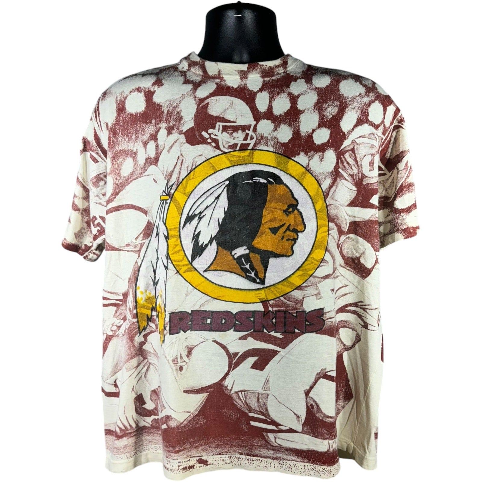 Vintage Washington Redskins AOP Football Tee