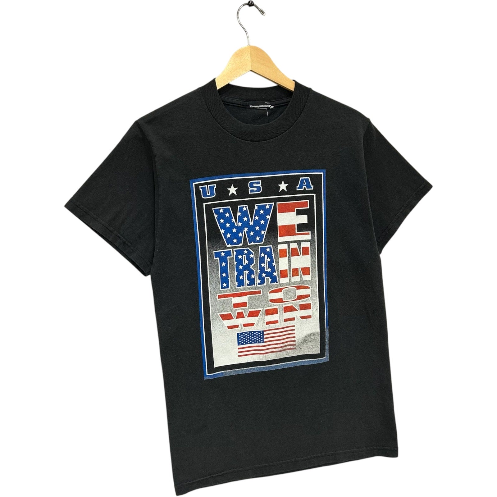 Vintage USA We Train To Win Patriotic Tee