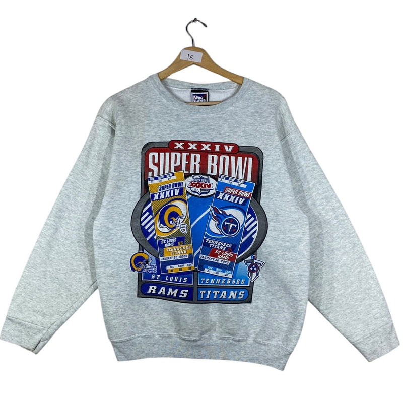 Vintage Super Bowl XXXIV Rams Vs. Titans NFL Crewneck