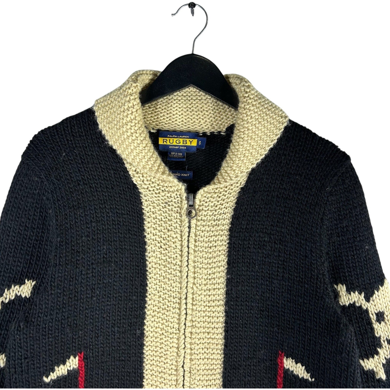 Ralph Lauren Rugby Hand Knit Full Zip Sweater