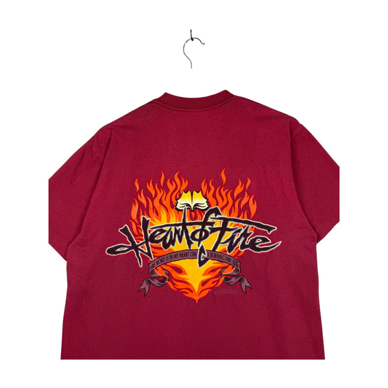 Vintage Heart of Fire Flame T-Shirt