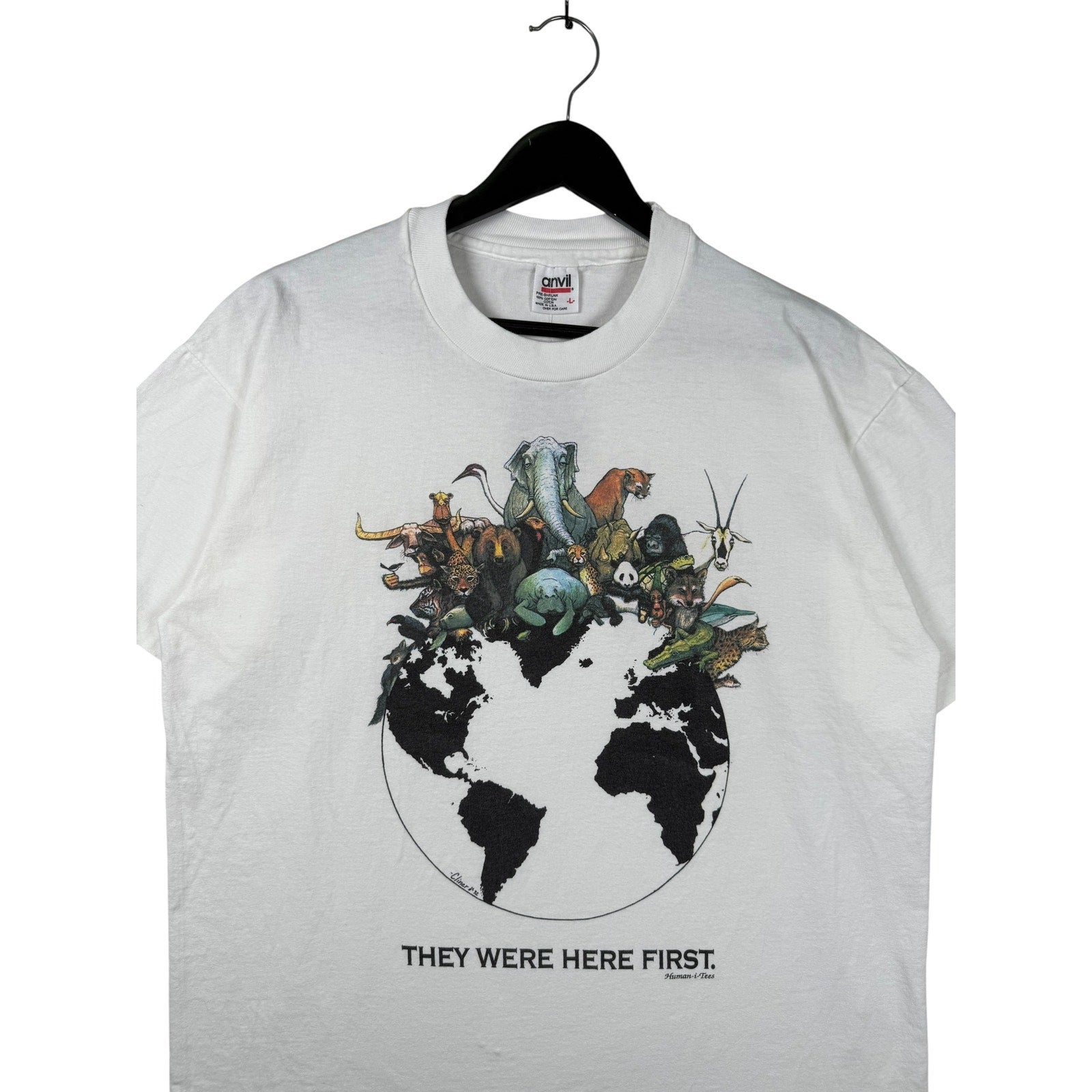 Vintage Animals They Were Here First T-Shirt