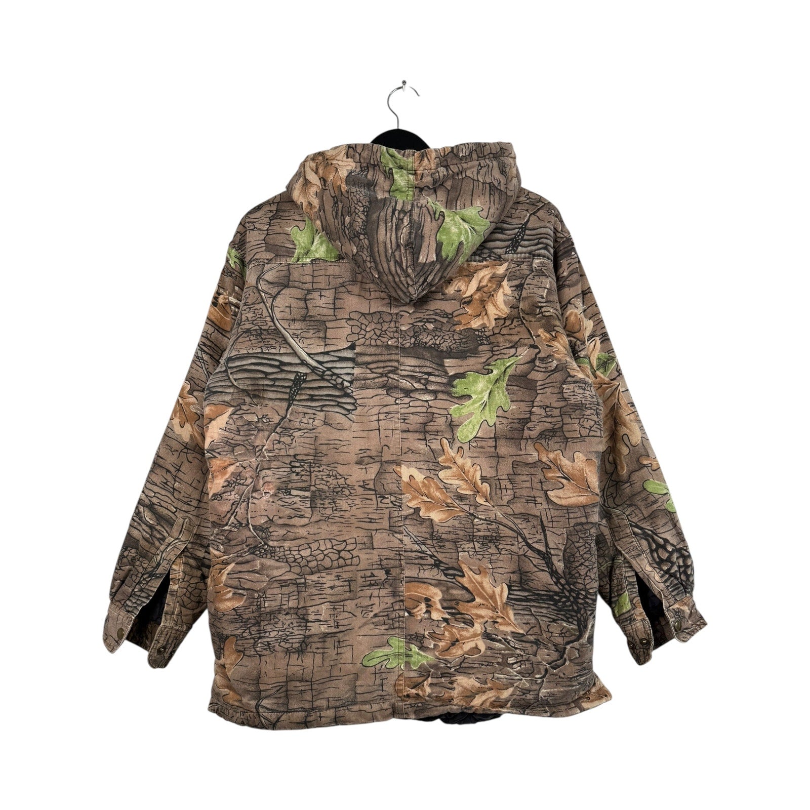 Vintage Real Tree Camouflage Full Zip Hooded Light Jacket
