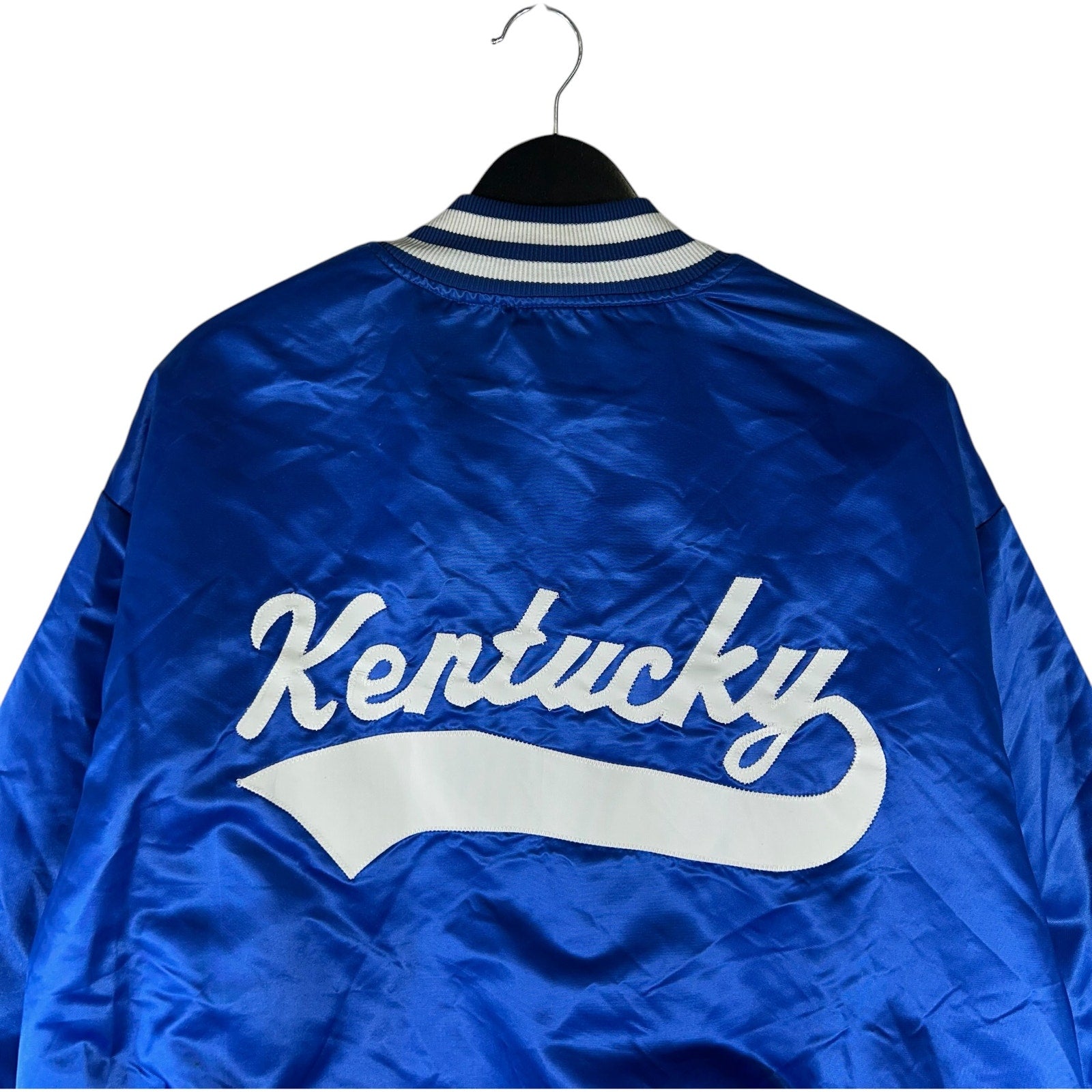 Vintage University of Kentucky Spellout Satin Bomber Jacket