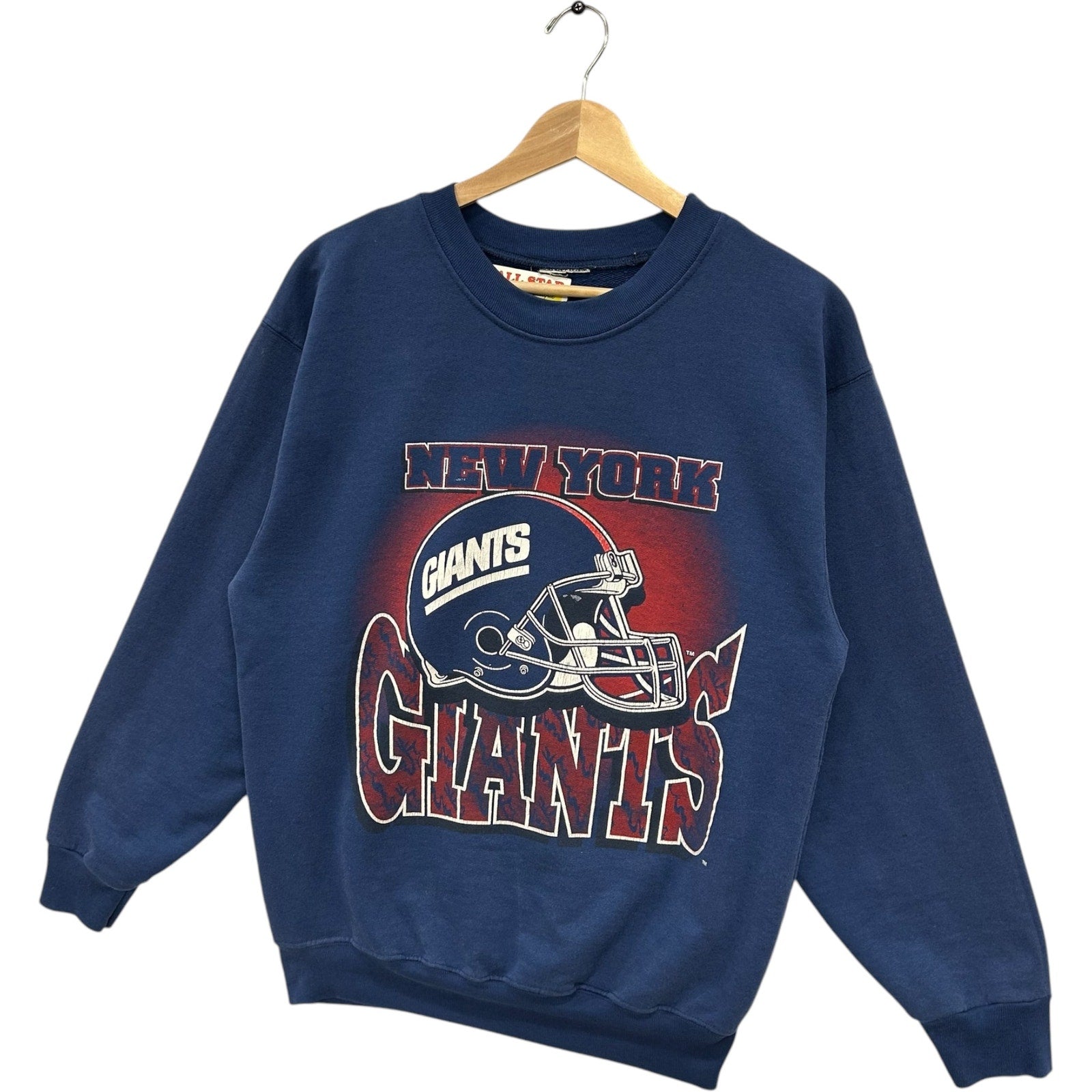 Vintage New York Giants Spellout NFL Crewneck 90s