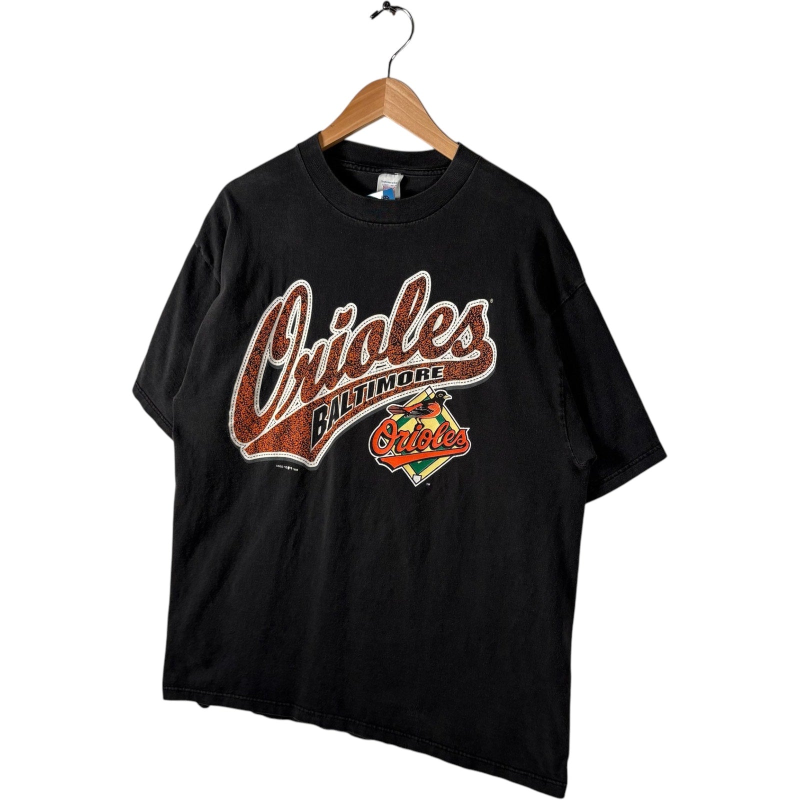 Vintage Logo 7 Baltimore Orioles Large Logo Spellout MLB Tee