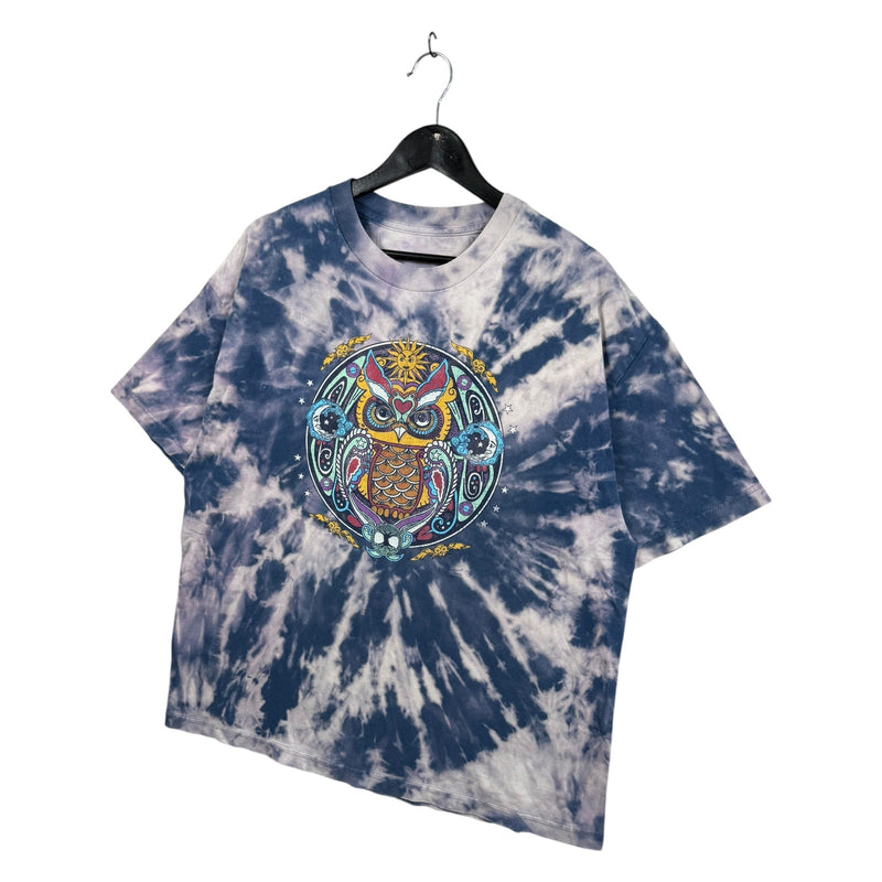 Vintage Owl Ethnic Tie Dye T-Shirt
