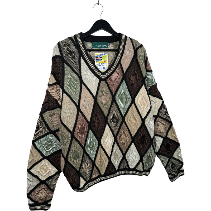 Vintage Argyle Fair Isle Cozy Pullover Sweater