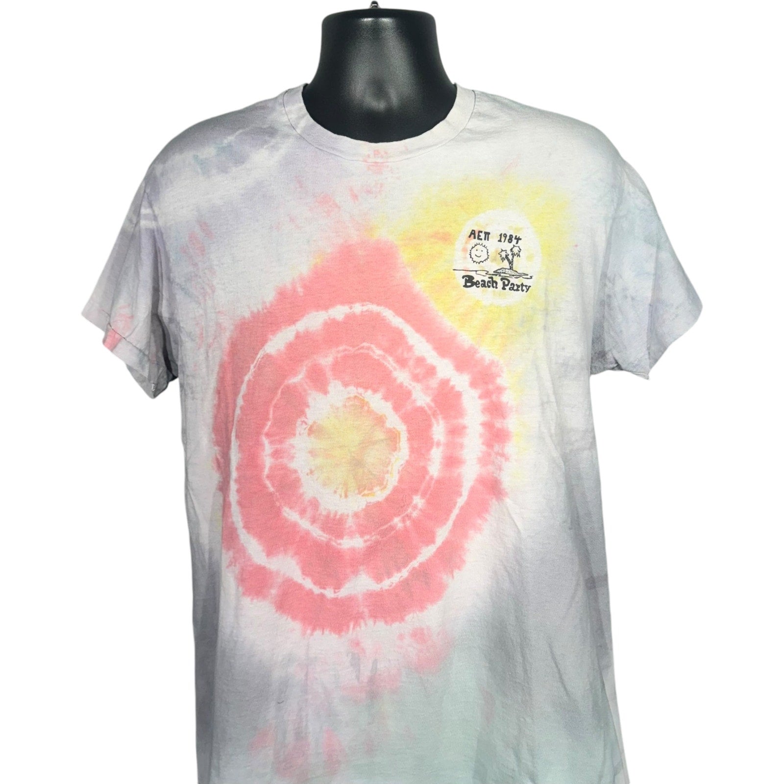 Vintage AEπ Beach Party Tye Dye Tee 1984