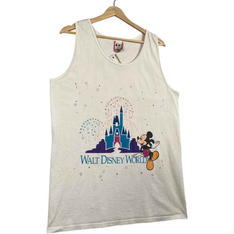 Vintage Walt Disney World Castle And Mickey Tank Top