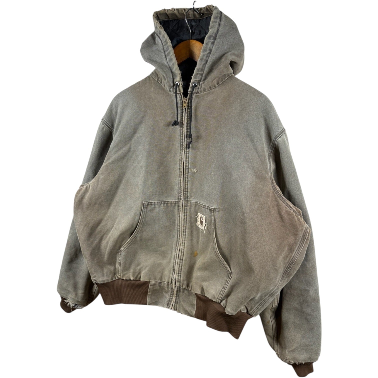 Vintage Carhartt Insulated Quilt Active Jac Hoodie Full Zip Jacket