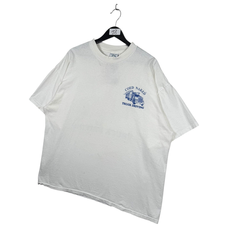 Vintage Coed Naked Truck Driving T-Shirt