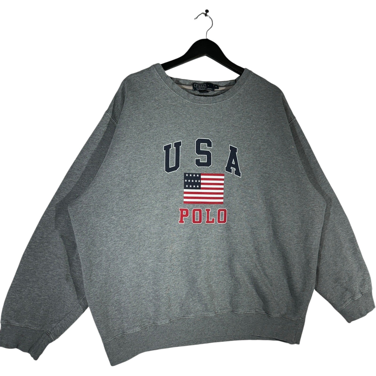 Vintage Polo Ralph Lauren USA Flag Crewneck 90s