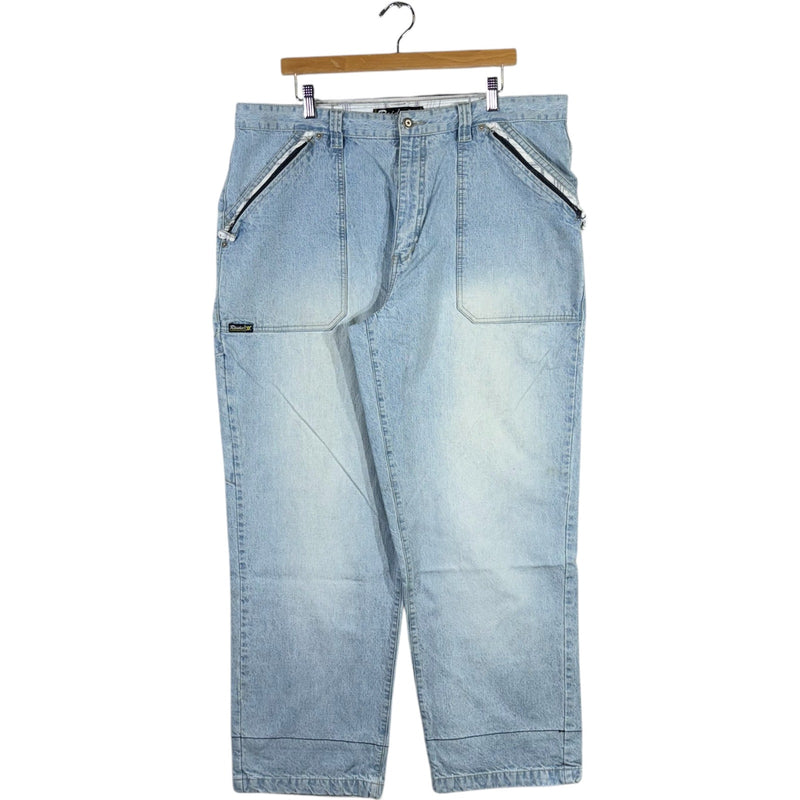 Vintage Y2k Wide Leg Carpenter Denim Jeans 38x32