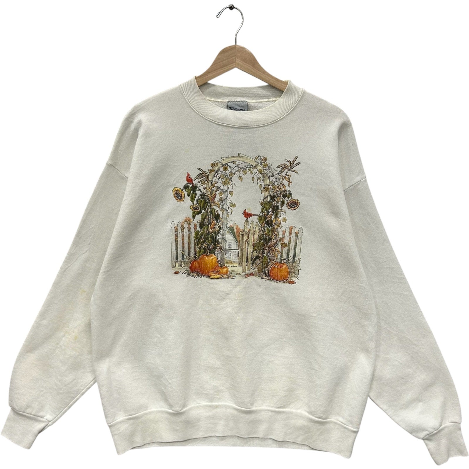 Vintage Fall Nature Portrait Crewneck 90s