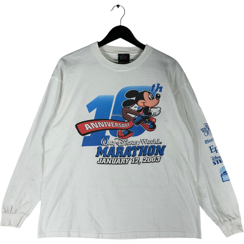 Vintage Disney World 10th Anniversary Marathon Promo Long Sleeve