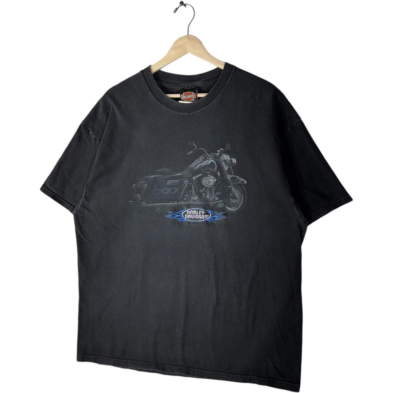 Vintage Harley Davidson Blue Flames Motorcycle Tee