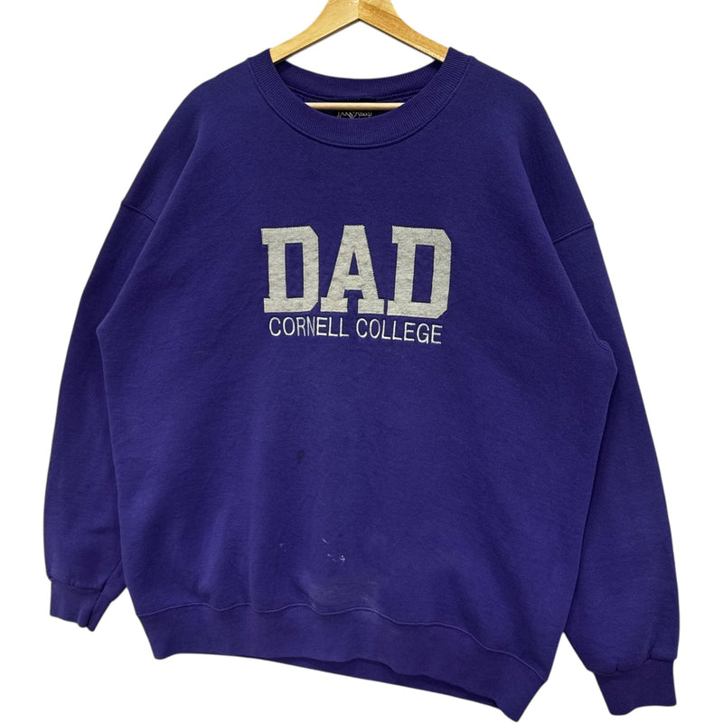 Vintage Cornell College Dad Embroidered Crewneck