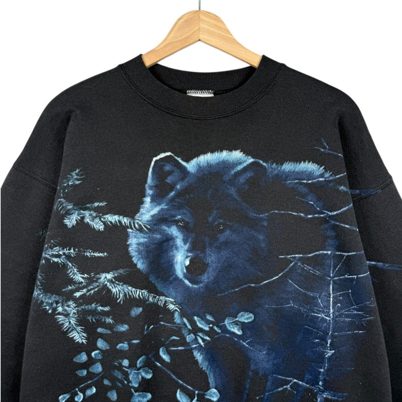 Vintage Wolf Nature Graphic Crewneck