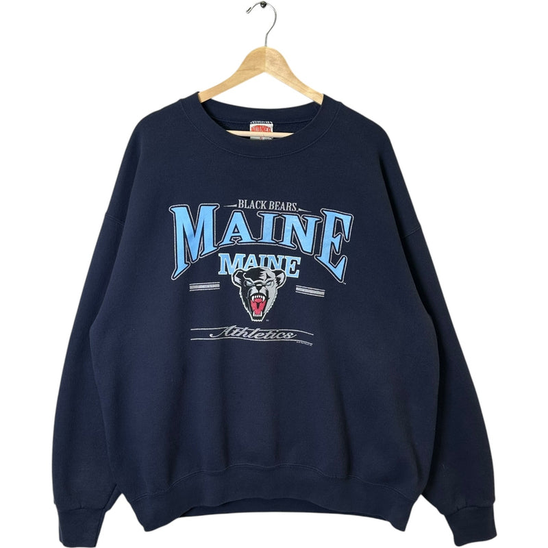 Vintage Nutmeg University Of Maine Black Bears Crewneck 90s