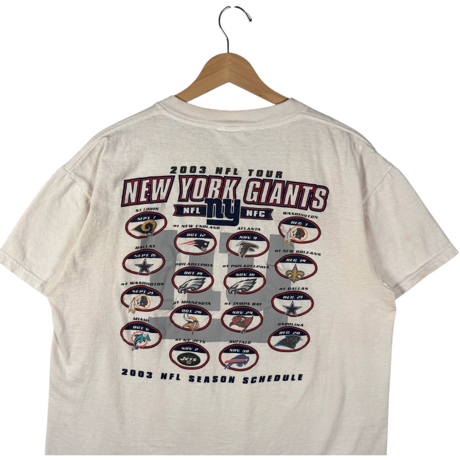 Vintage New York Giants NFL Tour Jeremy Shockey Tee