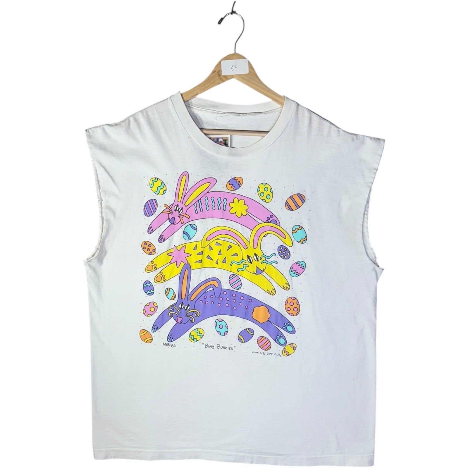 Vintage Busy Bunnies Muscle Sleeves Tank Top