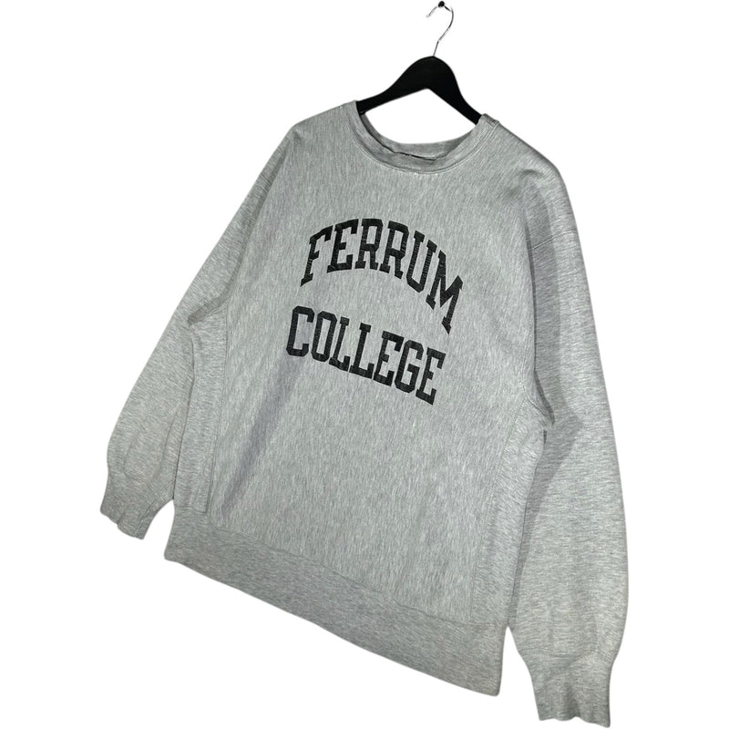 Vintage Champion Reverse Weave Warm Up Ferrum College Crewneck