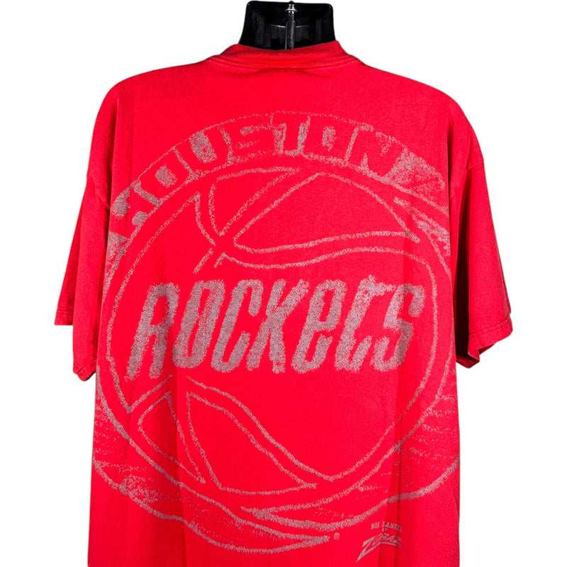 Vintage Houston Rockets Zubaz Logo Tee 90s