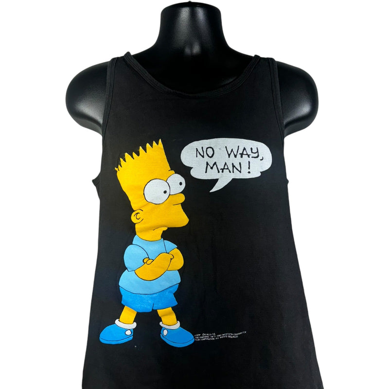 Vintage The Simpsons Bart Simpson "No Way Man" Tank Top 1990