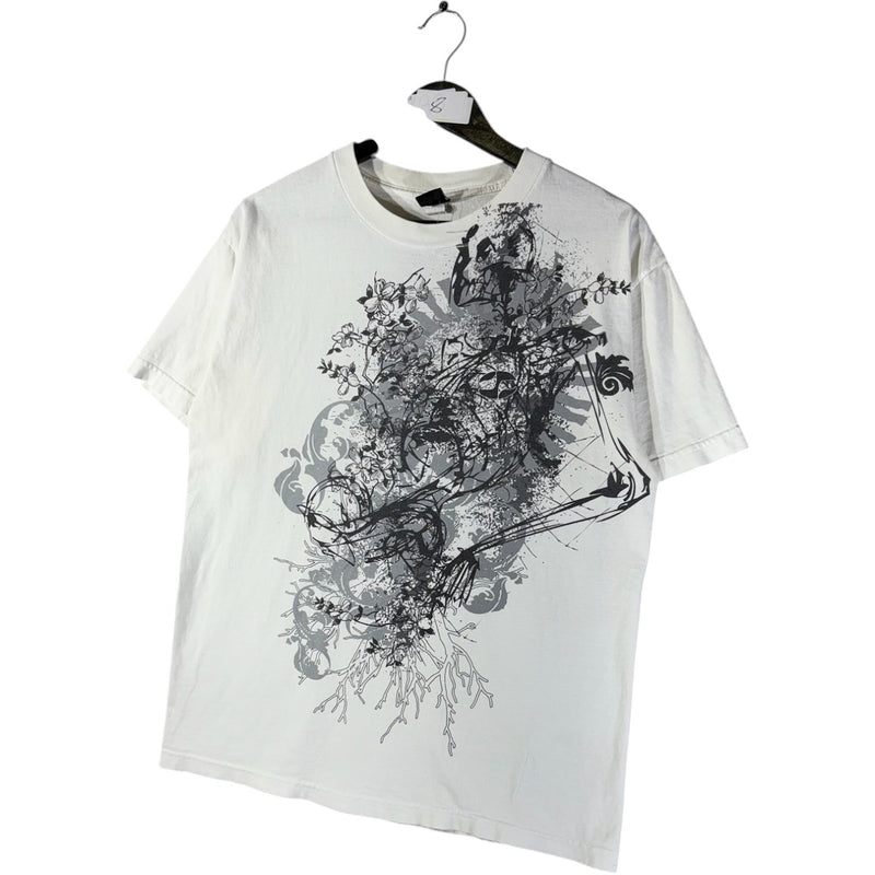 Vintage Abstract Floral Grunge Graphic T-Shirt
