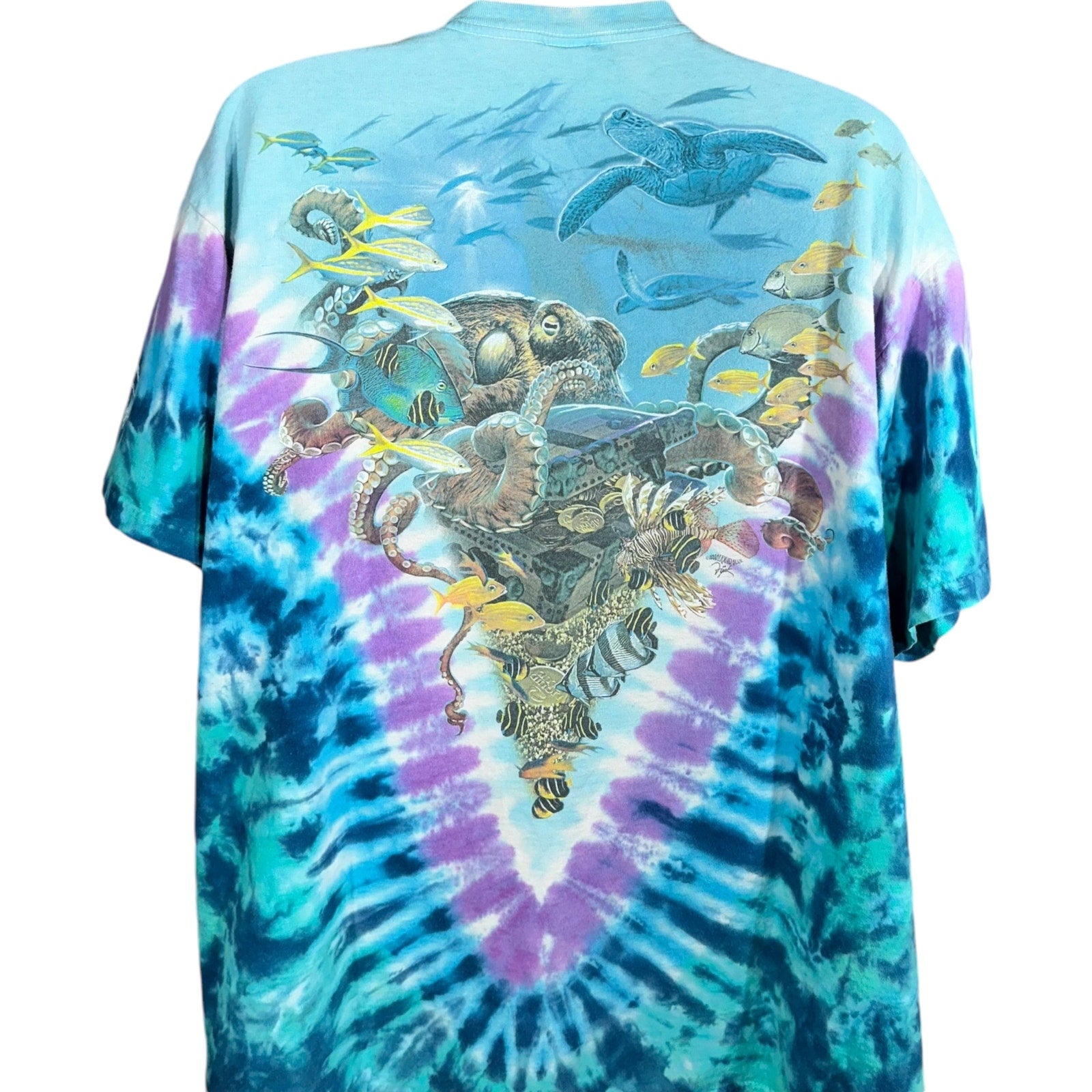 Vintage Ocean Life Tie Dye Nature Tee