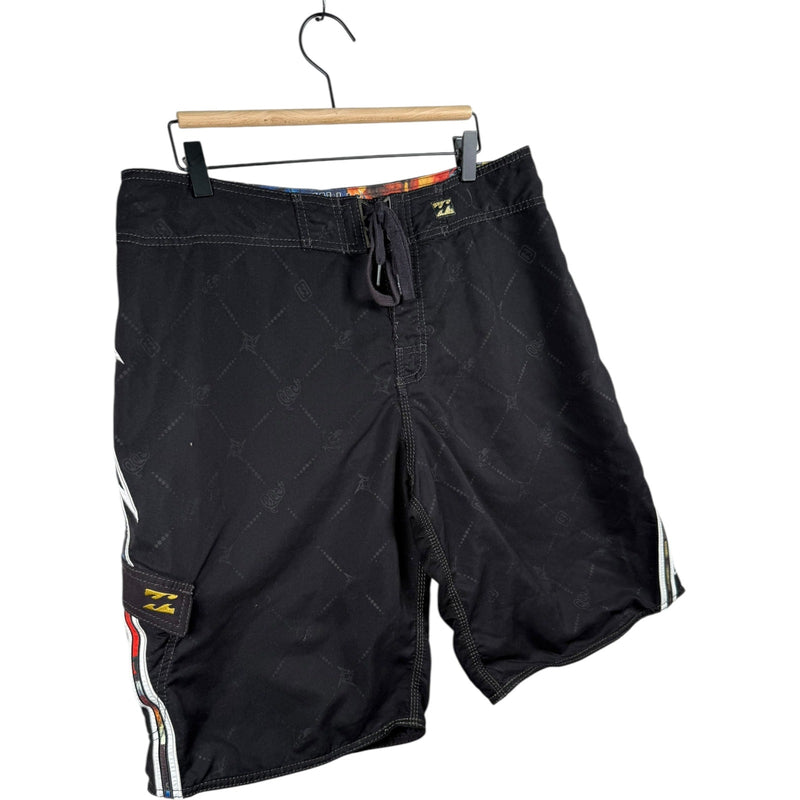 Vintage Billabong Metallica Embroidered Cargo Shorts 36