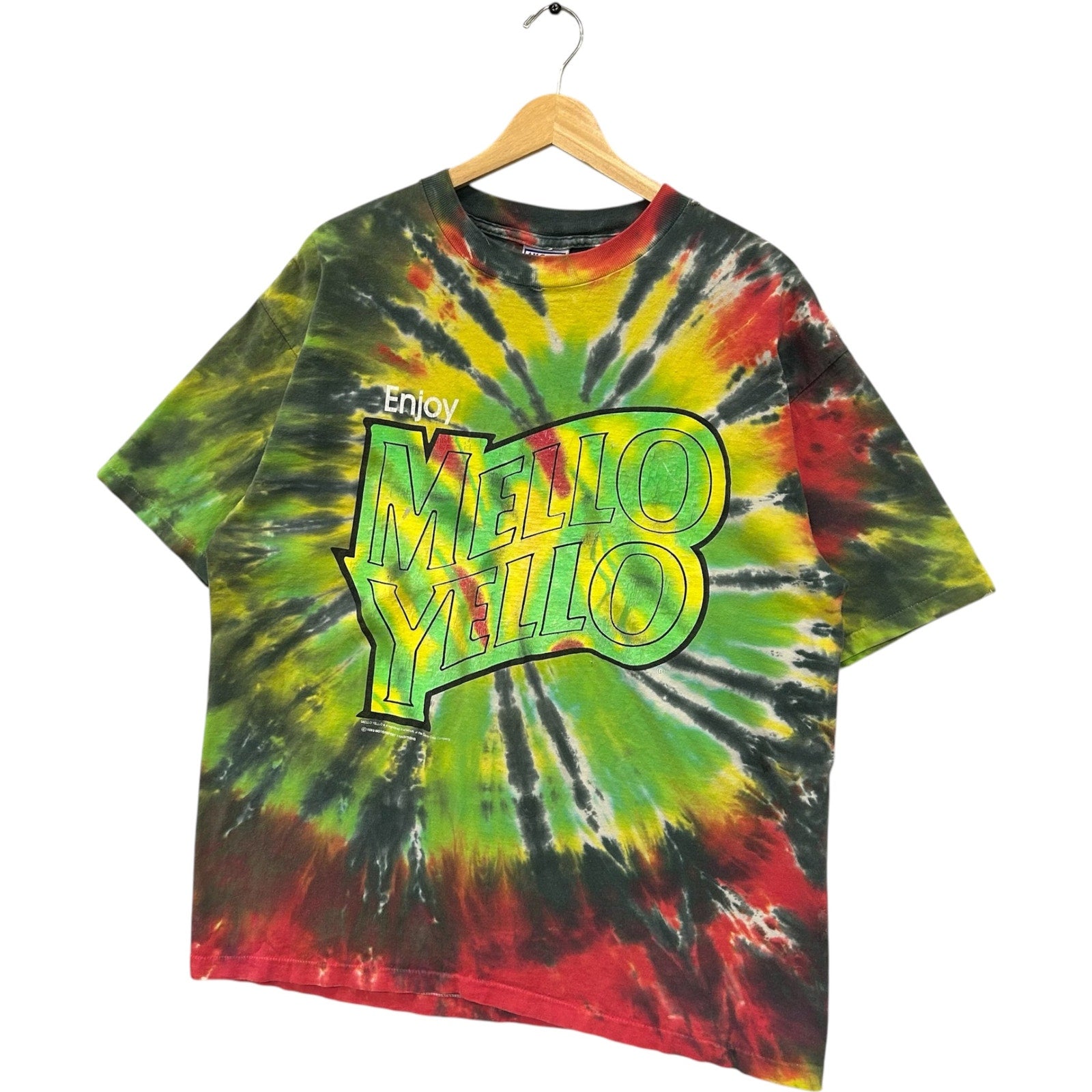 Vintage Enjoy Melo Yello Beverage Tie Dye Promo Tee