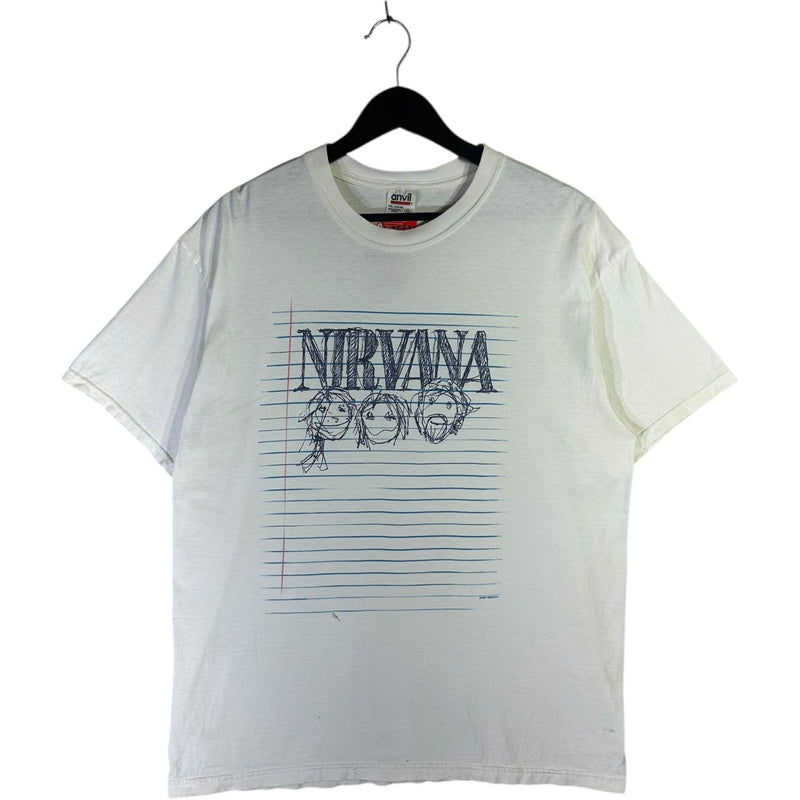 Vintage Nirvana Notebook Doodle Band T-Shirt